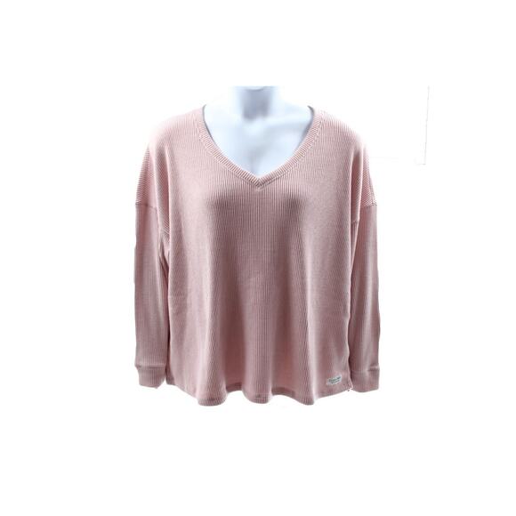 Women Top Calvin Klein Performance Plus Ribbed Knit Tunic Top Size 2X Light Pink - Picture 3 of 6